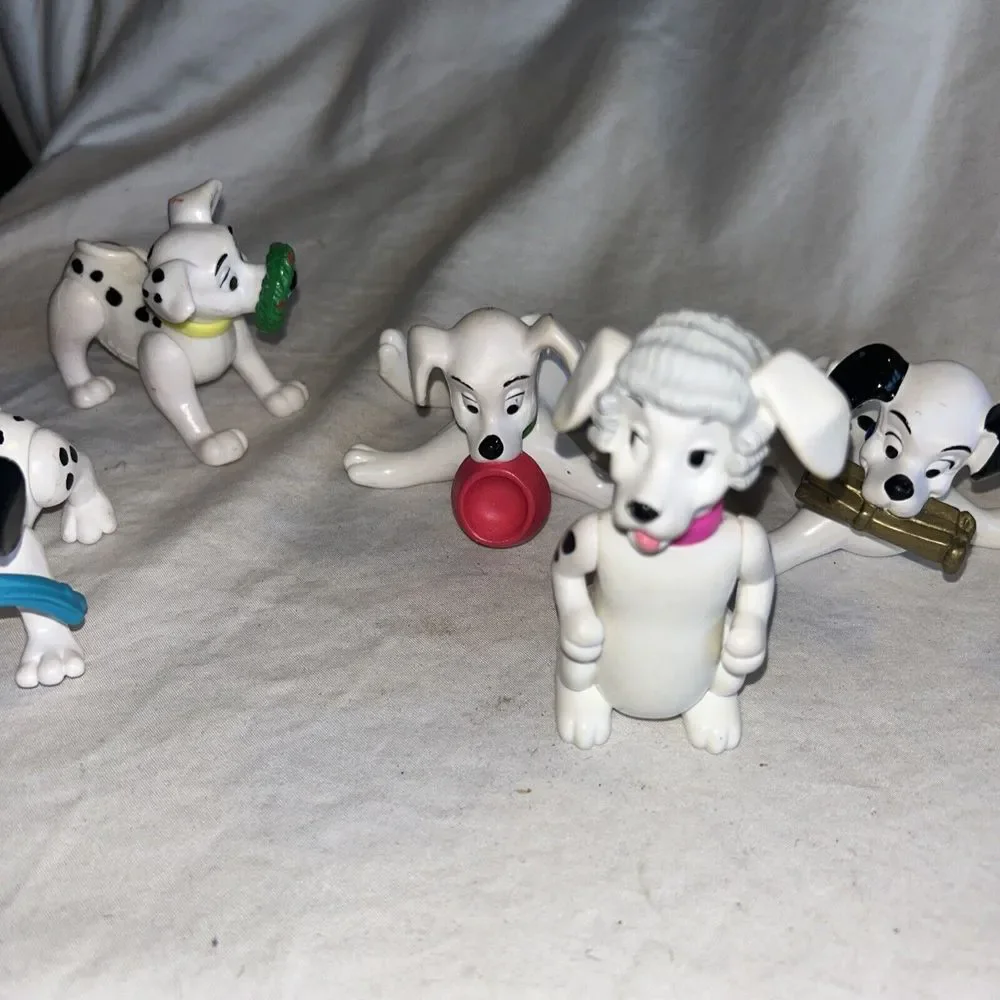 Disney McDonald's 6 Set Disney 101 Dalmatians Dogs Happy‎ Meal Toys LOT Loose B3